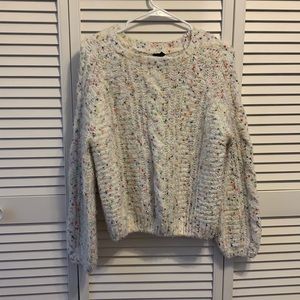 Bell sleeve multicolored sweater